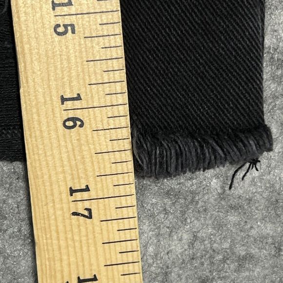 INSANE GENE CROSSOVER High Waist Jeans Shorts Women's S Black Distressed - Picture 9 of 17